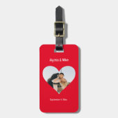 Paare Foto Personalisierte Flitterwochen Gepäckanhänger (Vorderseite vertikal)