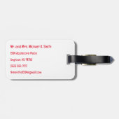 Paare Foto Personalisierte Flitterwochen Gepäckanhänger (Rückseite horizontal)