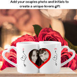 Paare FOTO Tasse Spaß Moderne Einzigartig<br><div class="desc">Das ideale Geschenk für ein Paar in Ihrem Leben - unsere Tasse von Zazzle! Diese beiden Tasse passen wie Puzzleteile zusammen und symbolisieren die Liebe und Verbindung zwischen dem glücklichen Paar. Sie können ein Foto des Ehepaares und dessen Initialen hinzufügen, um es wirklich einzigartig und einzigartig zu machen. Ob zum...</div>