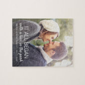 Paare Foto, wo alles begann Personalisiert Puzzle (Horizontal)