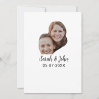 Paare Gesicht Foto hinzufügen Name Datum einfache 