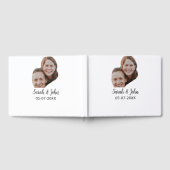 Paare Gesicht Foto hinzufügen Name Datum einfache Gästebuch (Voll)