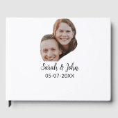 Paare Gesicht Foto hinzufügen Name Datum einfache Gästebuch (Vorderseite)