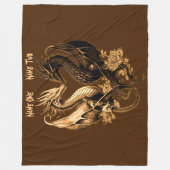 Paare Gold Dragons hinzufügen Namen 60"x80" Fleecedecke (Vorderseite)