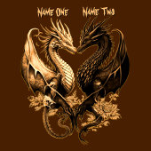 Paare Gold Dragons Namen hinzufügen Kaffeetasse