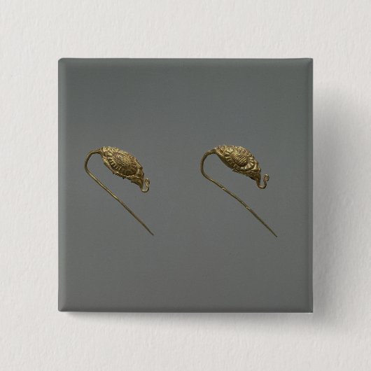 Paare Goldohrringe, Liao Dynastie Button (Vorderseite)