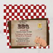 Paare Grill/Koch-out Einladungen (Vorne/Hinten)