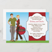 Paare GRILLEN Polterabend Einladung (Vorne/Hinten)