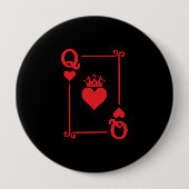 Paare Halloween Kostümkönigin des Herzens Button (Vorderseite)