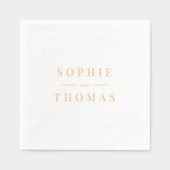 Paare heißen moderne klassische Hochzeit Servietten Mit Folie (Vorderseite)