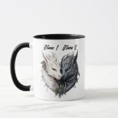 Paare heißen Schwarz & Weiß Drachen, für Liebhaber Tasse (Links)