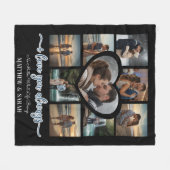 Paare I Liebe You Heart Neun Foto Fleecedecke (Vorderseite (Horizontal))