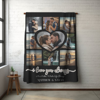 Paare I Liebe You Heart Neun Foto Fleecedecke