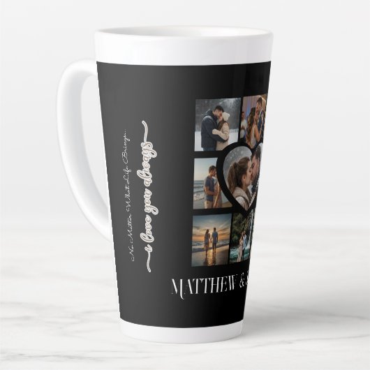 Paare I Liebe You Heart Neun Foto Milchtasse (Linke Ecke)