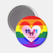 Paare im Herzen der Liebe Magnet (Vorderseite/Rückseite)