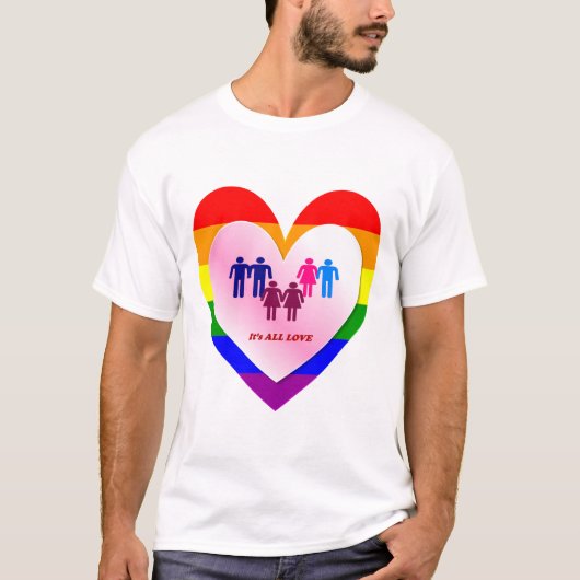 Paare im Herzen der Liebe T-Shirt (Vorderseite)
