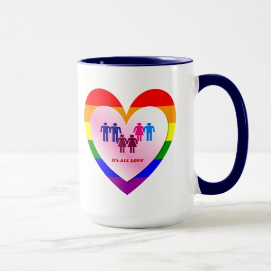 Paare im Herzen der Liebe Tasse (Rechts)