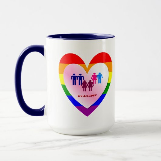 Paare im Herzen der Liebe Tasse (Links)