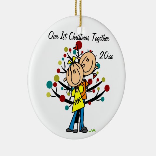 Paare in der Liebe-1. Weihnachtspersonalisierten Keramik Ornament (Rechts)