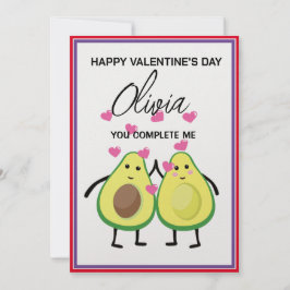 Paare in der Liebe, Avocado Liebe Valentinstag Car Feiertagskarte