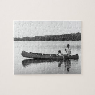 Paare in einem Kanu Puzzle