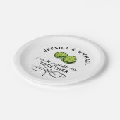 Paare in einer Essiggurke zusammen personalisiert Pappteller (Schrägansicht)