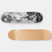 Paare Initial Retro Foto Monogram Skateboard (Horizontal)