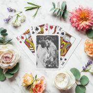 Paare Initial Retro Foto Monogram Spielkarten