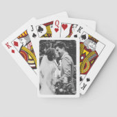 Paare Initial Retro Foto Monogram Spielkarten (Rückseite)