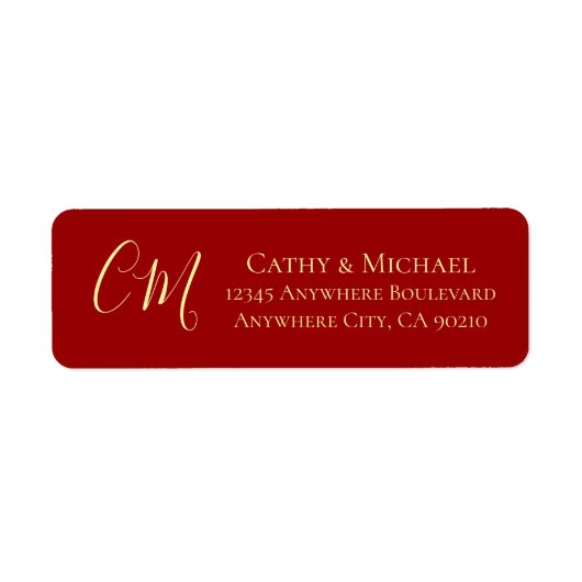 Paare Initialen moderne chinesische Hochzeit rot (Vorne)