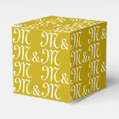 Paare Initials Monogramm Senfgeschenk anpassen Geschenkschachtel (Vorderseite)