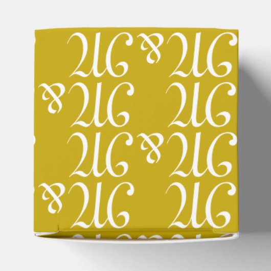 Paare Initials Monogramm Senfgeschenk anpassen Geschenkschachtel (Oben)