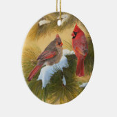 Paare Kardinäle Keramikornament (Rechts)