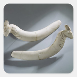 Paare Kastagnetten, Thinite Zeitraum (Hippopotamus Quadratischer Aufkleber