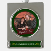 Paare Keepake Banner-Ornament Silber (Vorderseite)