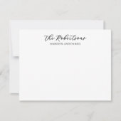 Paare Klassische Korrespondenzschrift Schwarz-weiß Mitteilungskarte (Vorderseite)