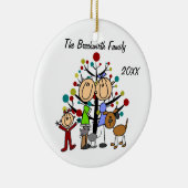 Paare, Kleinkind-Mädchen, Hund, Keramikornament (Rechts)