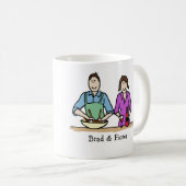 Paare kochen - personalisierte Cartoon-Tasse Kaffeetasse (VorderseiteRechts)