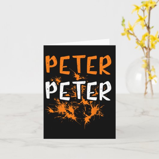 Paare Kostüm Peter Pumpkin Eater Splash Hallowe Karte (Gelbe Blume)