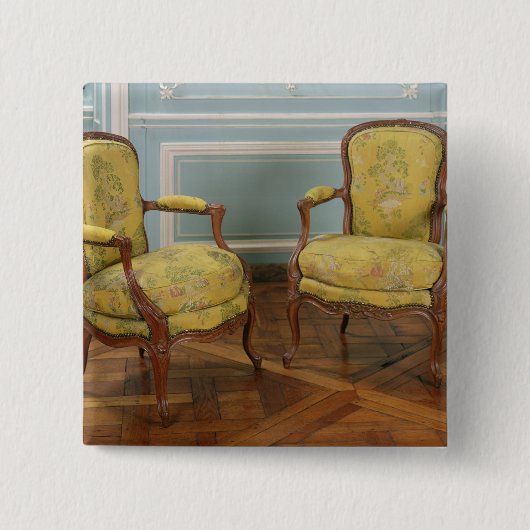 Paare Lehnsessel Louis XV, 1723-74 Button (Vorderseite)