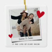 Paare Liebe bei First Swipe" online verabredet Keramikornament (Vorderseite)