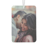 Paare Liebe Foto Jubiläum Geschenk Herz Autolufterfrischer (Rückseite)