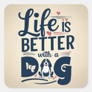 Paare machen Leben Quadratischer Aufkleber