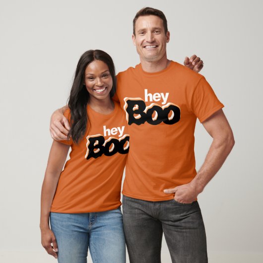 Paare Matching Hey Boo Halloween Kostüm T-Shirt (Unisex)