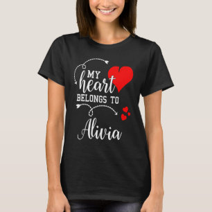 Paare Matching  Mein Herz gehört Alivia  Meine Lo T-Shirt