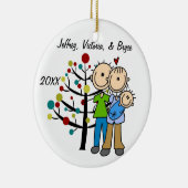 Paare mit Baby-kundenspezifischer Keramikornament (Rechts)