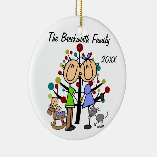 Paare mit Kleinkind-Jungen, Keramikornament (Rechts)