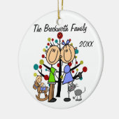 Paare mit Kleinkind-Jungen, Keramikornament (Links)