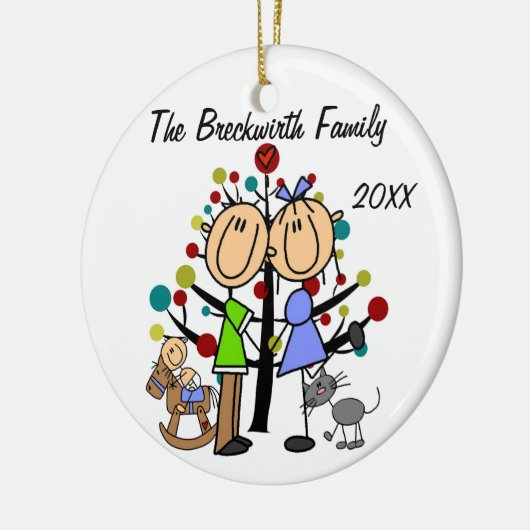 Paare mit Kleinkind-Jungen, Keramikornament (Links)