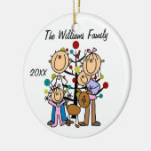 Paare mit Mädchen, Baby, Keramik Ornament (Links)